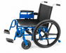Graham Field Non-Magnetic Transport Wheelchair For Hospital MRI Suites Blue Steel Frame Foot Pedal and Wheels Image