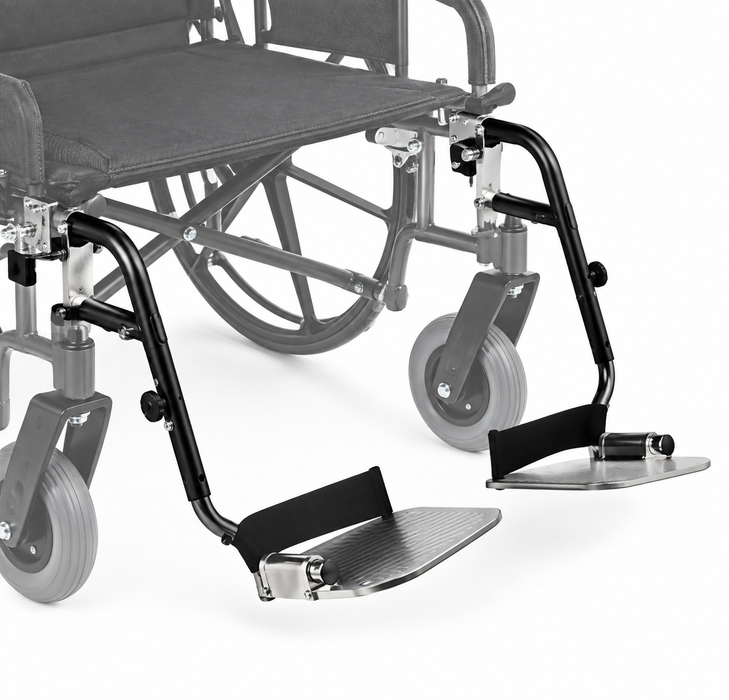 Graham Field Paramount XD Wheelchair Extra-Wide Metallic Footplates 