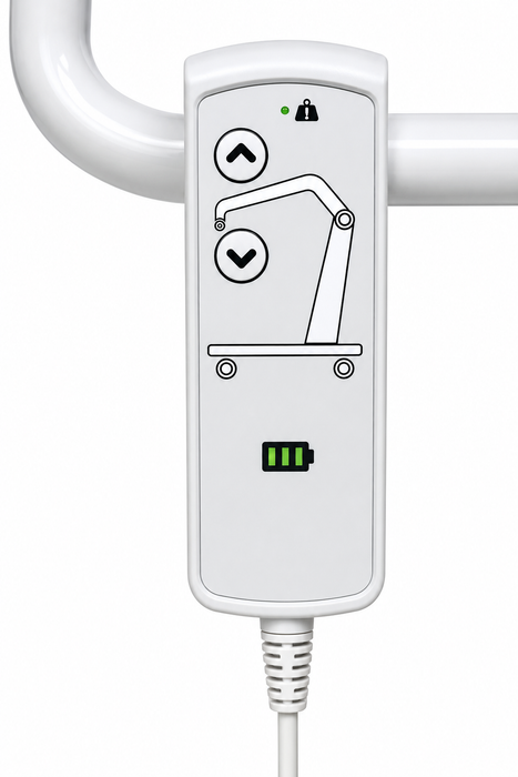 Graham Field Powered Sit To Stand 500 With Ergonomic Hand Grips, Non Slip Foot Platform, And Smooth Rolling Casters Control Buttons