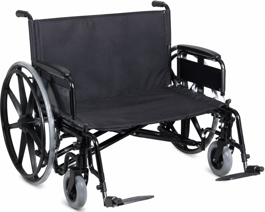 Graham Field Regency 6800 Heavy-Duty Wheelchair With Padded Arms And Footrests Side View 
