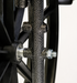 Graham Field Traveler SE Plus Wheelchair Hardware Close-Up With Metal Bracket Rear Wheel Attachment 
