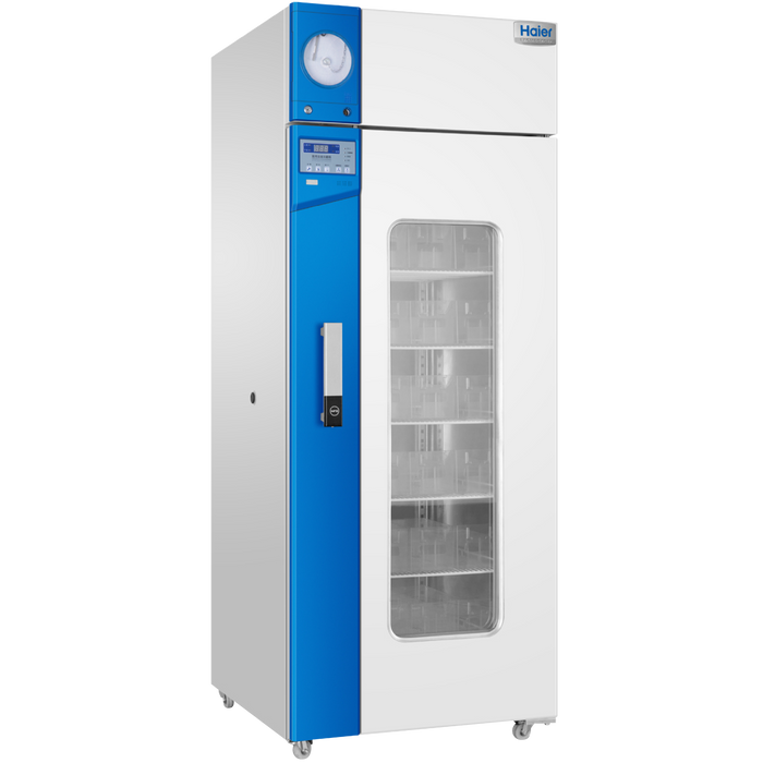 Laboratory Equipment Haier Blood Bank Refrigerator with Precise 4°C Control, 629L Capacity Energy-Efficient Cooling, and Comprehensive Safety Alarms