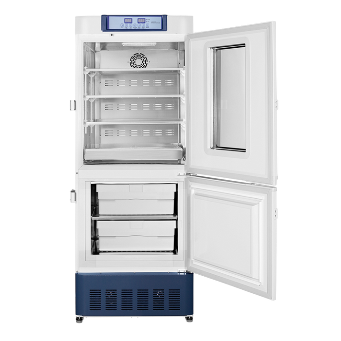 Open View Haier Pharmacy Refrigerator and Freezer Combination Reliable Vaccine and Biomedical Sample Storage