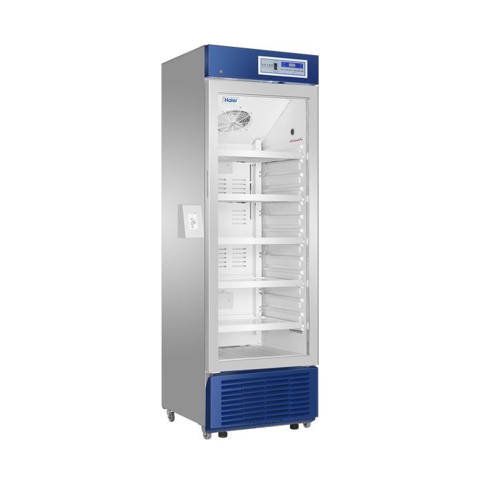 White Haier 290L Single Door Pharmacy Refrigerator for Vaccines Biological Samples Pharmaceuticals Energy-Efficient, Eco-Friendly 2–8°C Storage