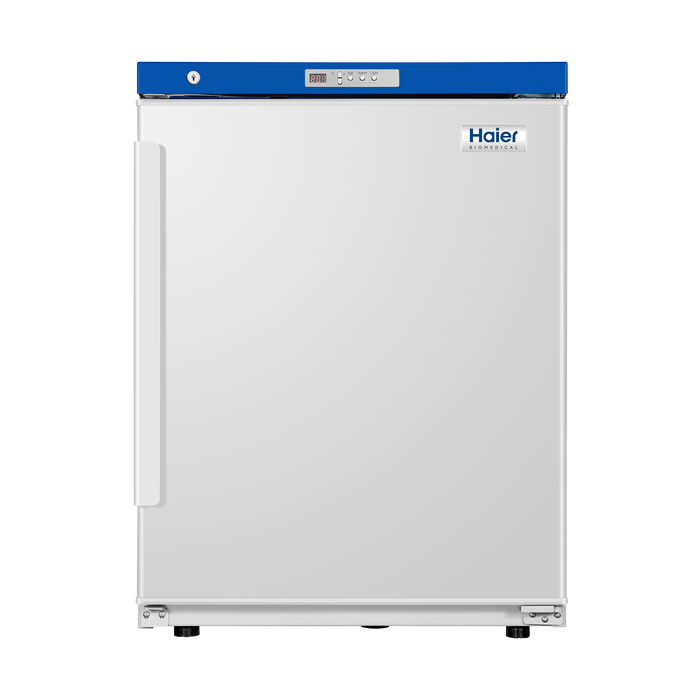 White Haier Under-Counter Pharmacy Refrigerator Energy-Efficient, Ultra-Quiet, and Reliable Cold Storage for Medications