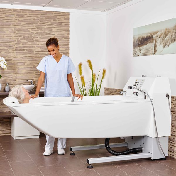 Handicare AVERO Premium Plus Bathtub Featuring Height-Adjustable, Wheelchair Accessible Care Bathtub And Universal Bath Lift Compatibility With Patient And Caregiver