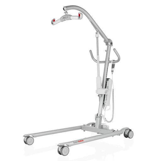 Handicare Carina 350 Mobile Patient Lift Featuring A Compact Foldable Design for Safe Patient Transfers With 350 Lb Capacity In Diagonal View