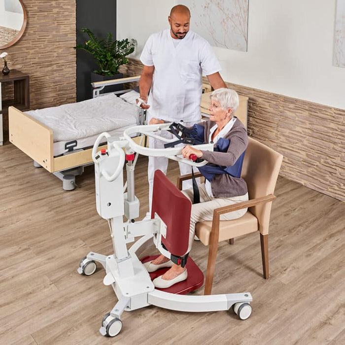 Handicare NORA Pro Sit-to-Stand Lift With 3D Comfort Support Safe Patient Transfer Lift WIth Up To 451 lb Capacity Featuring Patient And Caregiver 