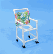 Safe Healthline Medical 15" Pediatric Shower Commode Chair Lightweight, Rust-Proof PVC Bath and Toilet Chair for Children and Small Adolescents