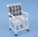 Durable Healthline Medical 18" Deluxe Shower Commode Chair with Elongated Seat Fixed Frame and Gated Models for Safe Personal Hygiene and Easy Transfers