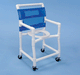 Blue Healthline Medical 18” Healthline Medical Shower Commode Chair Standard Seat, Heavy-Duty, Waterproof, 300 lb Capacity