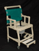 Side View Healthline Medical 18" Drop Arm Shower Commode Chair with Vacuum Seat and Sliding Footrest for Elderly and Disabled