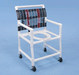 Durable Healthline Medical 21" Wide Shower Chair Deluxe Elongated Commode Seat, Heavy-Duty 350 lb Capacity, Stable and Comfortable Bathing Chair