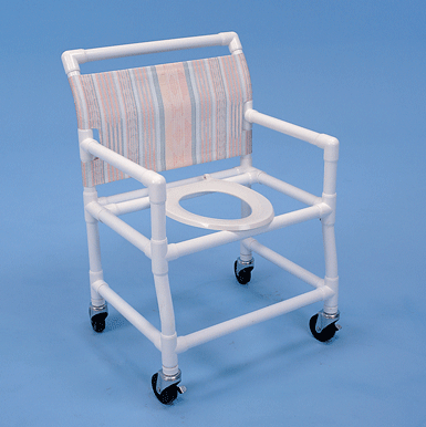 Neat Healthline Medical 18" Deluxe Shower Commode Chair with Elongated Seat Fixed Frame and Gated Models for Safe Personal Hygiene and Easy Transfers