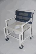 Safe Healthline Medical 24" Shower Commode Chair - Extended Front Heavy-Duty Shower Commode Chair Bariatric-Friendly and 400 lb Capacity