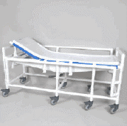 Healthline Medical Adjustable Reclining Shower Gurney Premium PVC Patient Care Solution for Comfort and Hygiene