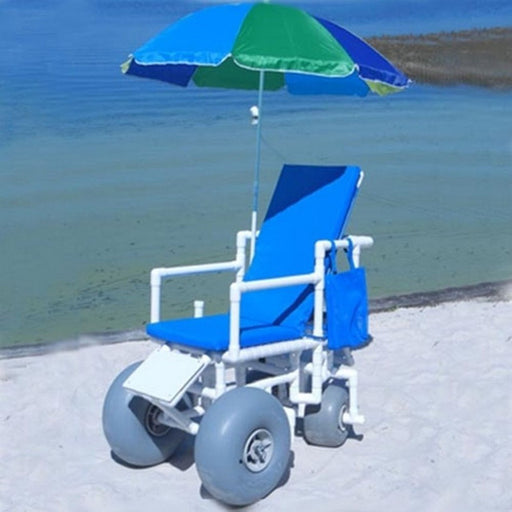 Blue Healthline Medical All-Terrain Beach Wheelchair 5-Position Reclining Manual Chair for Mobility Challenges, Spinal Cord Injuries, and Outdoor Accessibility