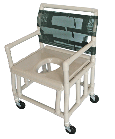 Green Healthline Medical Bariatric 24″ Shower and Commode Chair Extra-Wide Vacuum-Formed Seat for Safe, Comfortable Bathing
