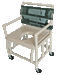 Green Healthline Medical Bariatric 24″ Shower and Commode Chair Extra-Wide Vacuum-Formed Seat for Safe, Comfortable Bathing