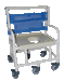 Healthline Medical Bariatric 24″ Shower Commode Chair with 6 Wheels – Heavy-Duty 600 lb Capacity, Vacuum-Formed Seat for Safe and Comfortable Bathing
