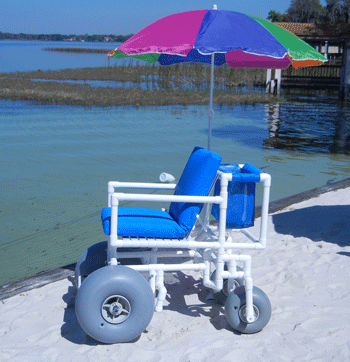 Swivel Wheels Healthline Medical All-Terrain Beach Wheelchair: Navigate Sand, Salt, and Sun with Ease