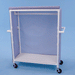Healthline Medical Clothing Cart with 45.5" Full-Length Bar Mobile Garment Cart for Hospitals, Schools and Laundry Facilities Front View 