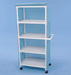 Front View Healthline Medical PVC Linen Cart with Cover Durable 32" x 20" Shelves for Healthcare Facilities