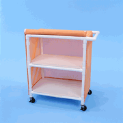 Safe Healthline Medical PVC Linen Cart with Cover Durable 32" x 20" Shelves for Healthcare Facilities