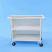 Healthline Medical PVC Linen Cart with Flame-Retardant Cover 42" x 20" for Hospitals and Healthcare Facilities with 2 Shelves