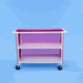 Healthline Medical 48" x 20" Healthline Medical PVC Linen Cart with Flame-Retardant Cover Heavy-Duty Mobile Storage for Hospitals and Clinics with Two Shelves