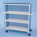 Healthline Medical 48" x 20" Healthline Medical PVC Linen Cart with Flame-Retardant Cover Heavy-Duty Mobile Storage for Hospitals and Clinics with Three Shelves
