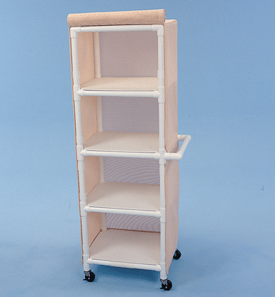 Durable Healthline Medical PVC Linen Cart with Cover Durable 24" x 20" Healthcare Laundry and Towel Storage Cart