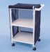 Blue Healthline Medical PVC Linen Cart with Cover Durable 24" x 20" Healthcare Laundry and Towel Storage Cart