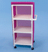 Pink Healthline Medical PVC Linen Cart with Cover Durable 24" x 20" Healthcare Laundry and Towel Storage Cart