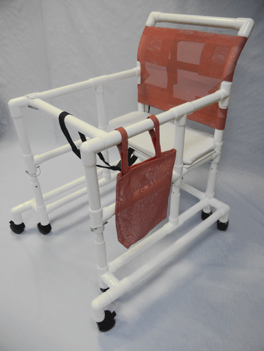 Red Healthline Medical PVC Oversized Adult Walker with Anti-Tip Support Bariatric-Friendly, Healthcare-Grade Mobility Aid