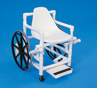 White Healthline Medical Pool Wheelchair: Rust-Proof, Durable Mobility Solution for Pools and Showers