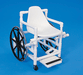 White Healthline Medical Pool Wheelchair: Rust-Proof, Durable Mobility Solution for Pools and Showers