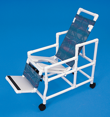 Safe Healthline Medical Reclining Shower Chair for Elderly and Disabled  6-Position Tilt Seat, Rust-Proof PVC, Heavy-Duty Mobility Aid