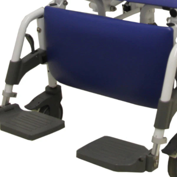 Footrest Healthline Medical Rehab Shower Commode Chair with Tilt and Recline Lightweight, Durable, and Perfect for Limited Trunk Control and Balance