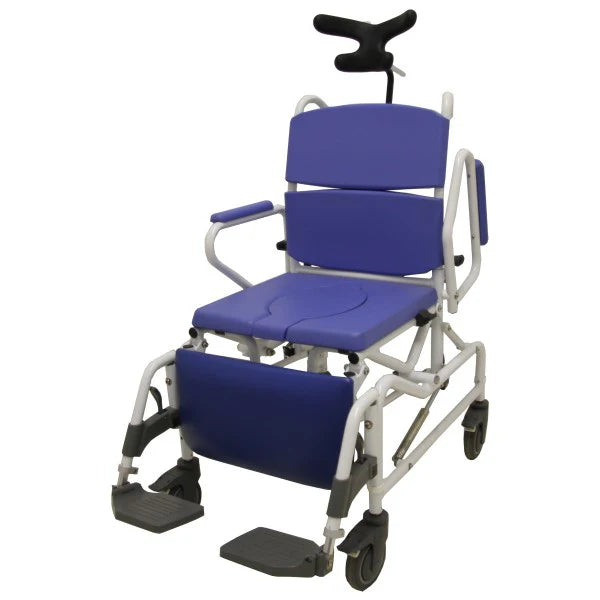 High Quality Healthline Medical Rehab Shower Commode Chair with Tilt and Recline Lightweight, Durable, and Perfect for Limited Trunk Control and Balance