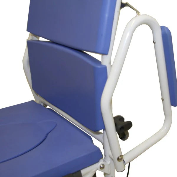 Healthline Medical Rehab Shower Commode Chair with Tilt and Recline Lightweight, Durable, and Perfect for Limited Trunk Control and Balance and Seat Details