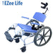 Side View Healthline Medical Rehab Shower Commode with Tilt-in-Space and Rear Wheels, Multi-Functional Shower,and Transport Chair for Home or Clinical Use