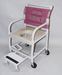 Pink Healthline Medical Standard 24″ Wide Vacuum-Formed Seat Shower and Toilet Chair Extra-Wide, Waterproof, Rust-Proof, Durable Comfort Seat for Safe Bathing