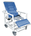 Comfortable Healthline Medical Reclining Shower Commode Chair with Adjustable Leg Rest 5-Position Backrest, Heavy-Duty Frame and 500 lb Capacity