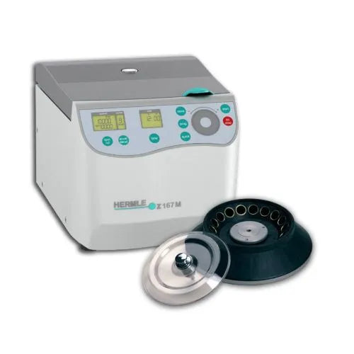 Hermle Z167 M Microcentrifuge With 18 Place Rotor And Control Panel View