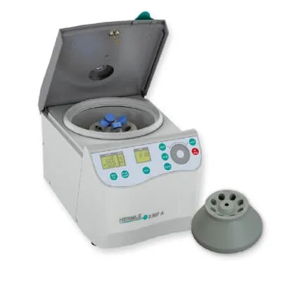 Hermle Z207 A Compact Clinical Centrifuge Open Lid With Rotor And Control Panel View