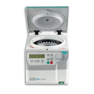 Hermle Z216-M High Speed Microcentrifuge Open Lid With Control Panel View
