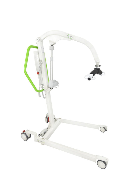 Side View Human Care  Alzaro Floor Patient Lift Sturdy, Adjustable, and Easy-to-Use Floor Lift for Home and Facility Care