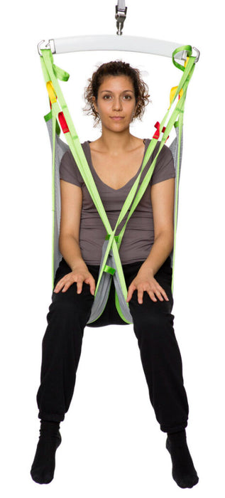Front Image Human Care Basic Polyester Shoulder High Patient Lift Sling for Upright Seating and Poor Trunk Stability