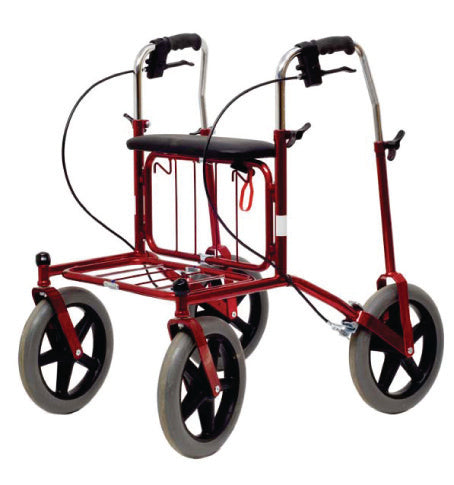 Front View Human Care Carl Oskar 72 Reinforced Black Rollator Ultimate Stability, Comfort, and Versatility for All Users